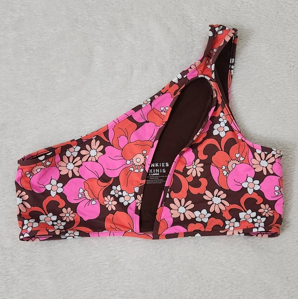 New!Frankie's Bikinis Sydney One Shoulder Bikini Top‎